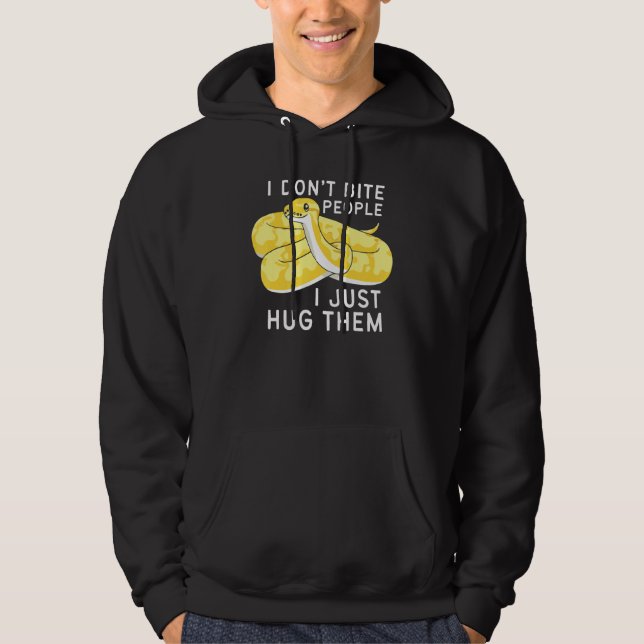 Banana Ball Phyton I Don't Bite People I Just Hug  Hoodie (Vorderseite)