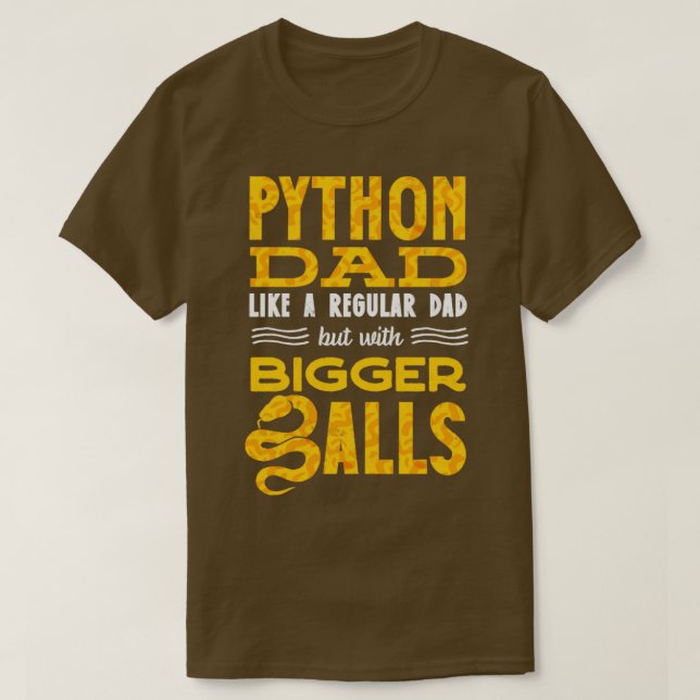 Banana Ball Python Herpetologin Python dad T-Shirt (Design vorne)