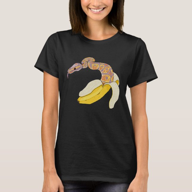 Banana Ball Python Snake Reptile Herpetologin Oph T-Shirt (Vorderseite)