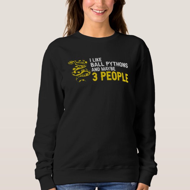 Banana Ball Python und Noodle Reptilien-Designs 2 Sweatshirt (Vorderseite)