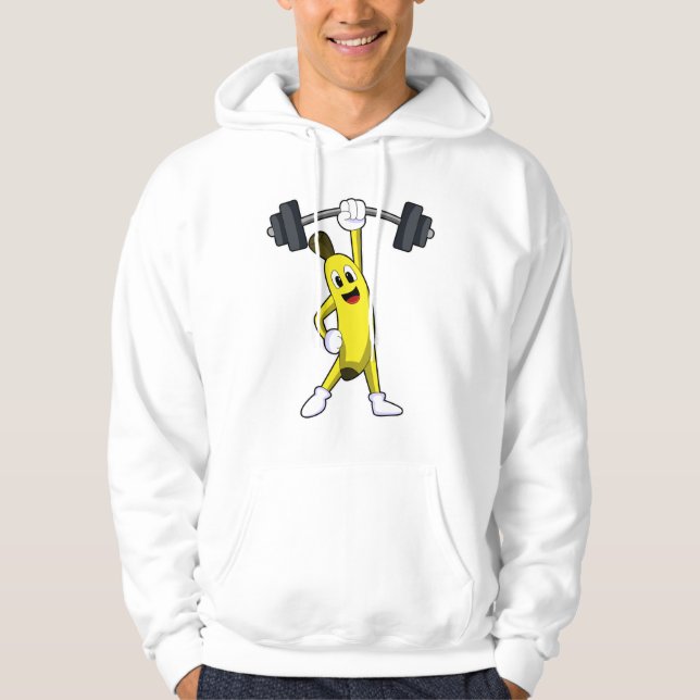 Banana bei Strandtraining mit Barbell Hoodie (Vorderseite)