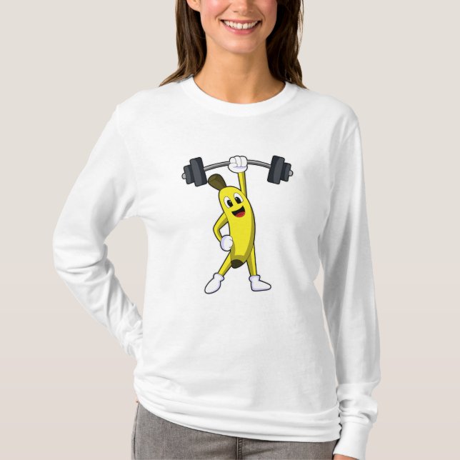 Banana bei Strandtraining mit Barbell T-Shirt (Vorderseite)