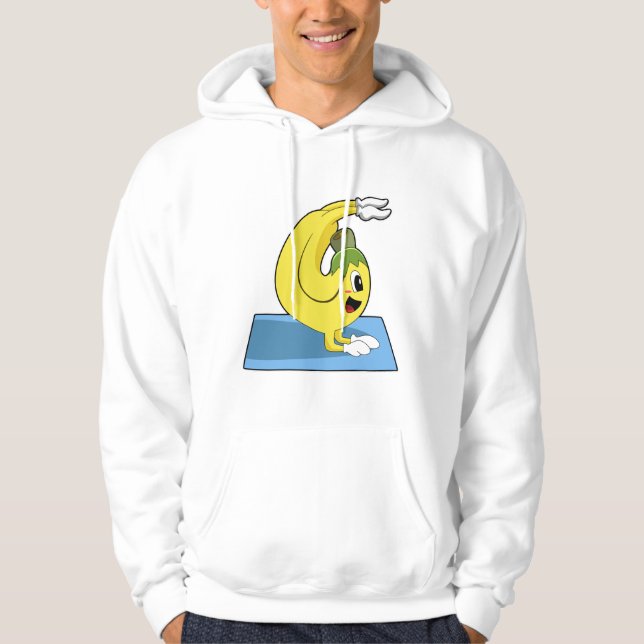 Banana bei Yoga auf Yoga-Matte Hoodie (Vorderseite)