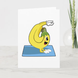 Banana bei Yoga auf Yoga-Matte Karte
