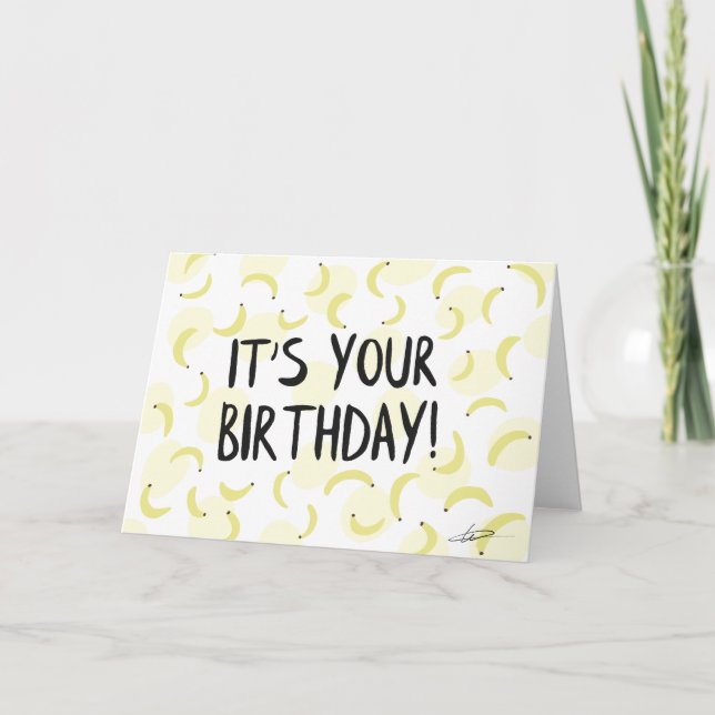 Banana Birthday Card Karte (Vorderseite)