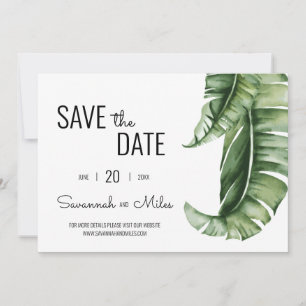 Banana-Blatt-Landschaft Save-the-Date-Einladung Einladung