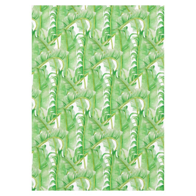 Banana-Blätter auf einem Tablecloth Tischdecke (Vorderseite)