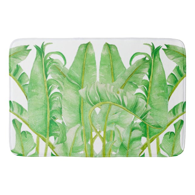 Banana-Blätter auf einer Bademüte Badematte (Vorderseite)