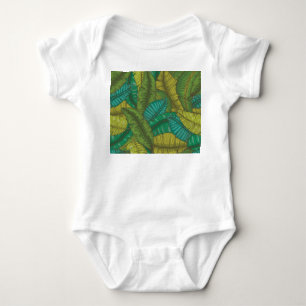 Banana-Blätter: Botanische Vintage Hand Gezeichnet Baby Strampler