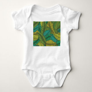 Banana-Blätter: Botanische Vintage Hand Gezeichnet Baby Strampler