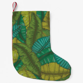 Banana-Blätter: Botanische Vintage Hand Gezeichnet Kleiner Weihnachtsstrumpf