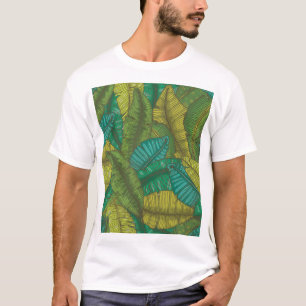 Banana-Blätter: Botanische Vintage Hand Gezeichnet T-Shirt