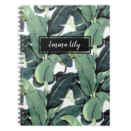 Banana Blätter Palm Tropical Spiral Notebook Notizblock