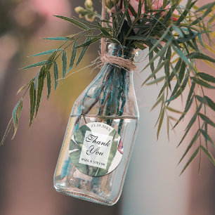 Banana Blätter Tropical danke Ihnen Hochzeit Runder Aufkleber