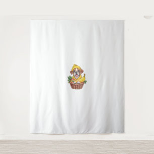Banana Boxer - Funny Fruit Dog Wandteppich