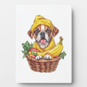 Banana Boxer � Lustiger Frucht Hund Fotoplatte