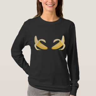 Banana Bra Kostüm Sonnenfrucht Halloween Skelett T-Shirt