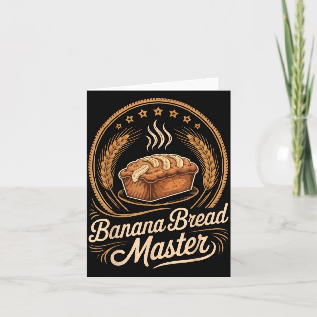 Banana Bread Master Baker Chef Humor Fall Baking L Karte (Vorderseite)