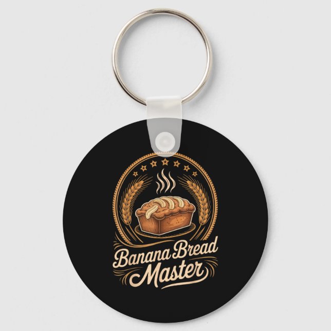 Banana Bread Master Baker Chef Humor Fall Baking L Schlüsselanhänger (Vorderseite)