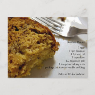 Banana Bread Recipe Postkarte
