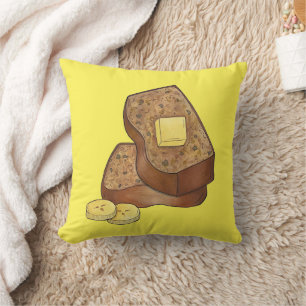 Banana Brot Loaf Slice Butter Backfood Kissen