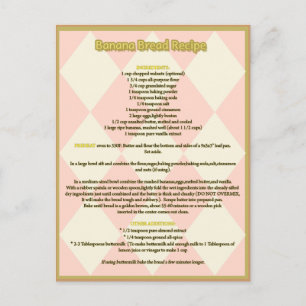 Banana Brot Rezept Postkarte