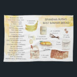 Banana Brot Wasserfarbe Rezept Tee Tee Handtücher<br><div class="desc">Für ein einzigartiges Geschenk, machen Sie einen Stapel Güte direkt von einem der wertvollen Rezepte der Großmutter, und Geschenk zusammen mit einem Erbgetränk Teetuch mit demselben Rezept gedruckt. Handgeschriebene Rezepte Ihrer Mutter oder Großmutter oder Tanten werden in wunderschöne und sentimentale Teetücher für den täglichen Gebrauch verwandelt. Jedes Rezept kann entworfen...</div>