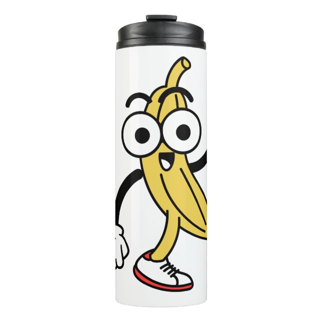 Banana-Cartoon Thermosbecher (Vorderseite)