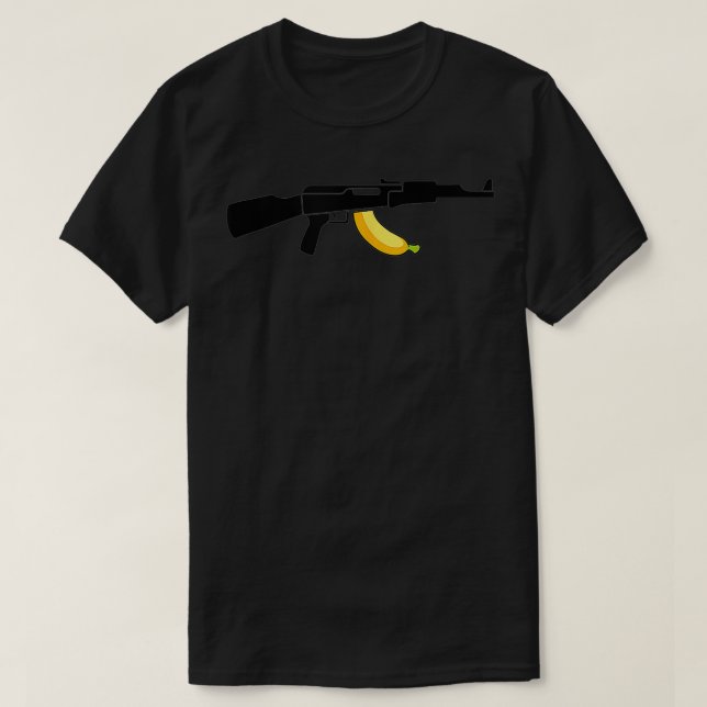 Banana Clip Gun Lover Feuerarm niedliches lustiges T-Shirt (Design vorne)