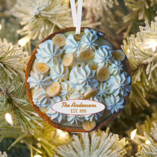 Banana Cream Pie Baker Personalisiert Ornament Aus Metall (InSitu)