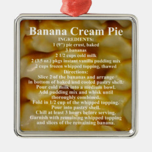 Banana Cream Pie Rezept Silbernes Ornament