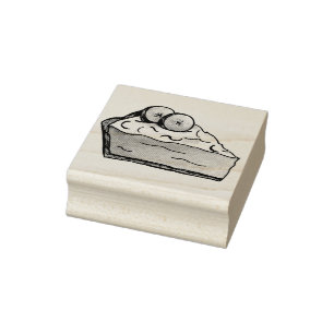 Banana Creme Pie Slice Briefmarke Backen Gummistempel