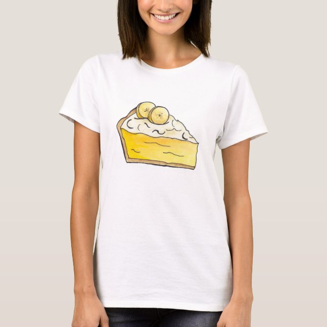 Banana Creme Pie Slice Dessert Feinschmecker Shirt (Vorderseite)