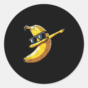 Banana Dab Sungles Niedlich Fruchttanzjungs Kinder Runder Aufkleber