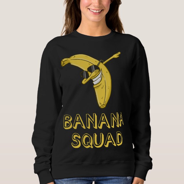 Banana Dabbing Sonnenbrille lächeln Gesicht Frucht Sweatshirt (Vorderseite)