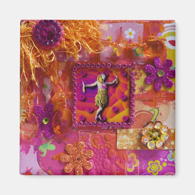 Banana Dress Lady Magnet (Vorne)