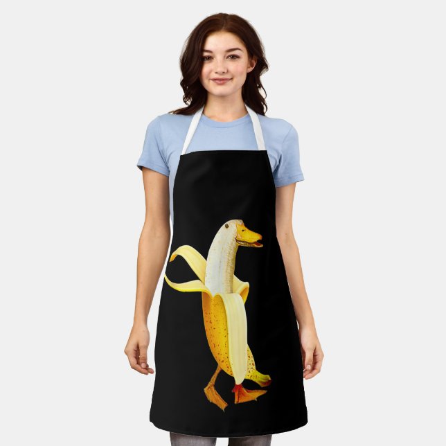 Banana Duck. Funny Anthropomorphe Obsttiere Schürze (Getragen)