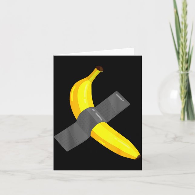 Banana Duct Taped To Wall Art Christmas Pajama Nye Karte (Vorderseite)