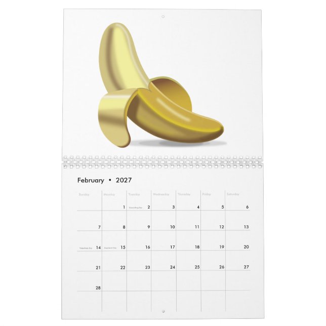 Banana - Emoji Kalender (Feb 2027)