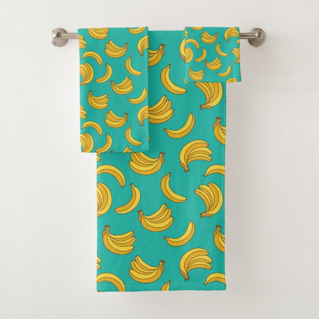 Banana Frucht Fun Muster Badhandtuch Set (Insitu)