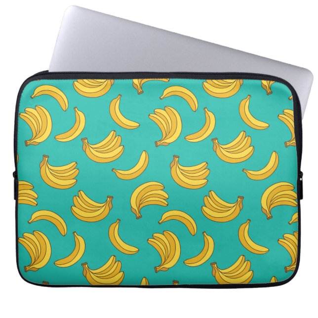 Banana Frucht Fun Muster Laptopschutzhülle (Vorderseite)