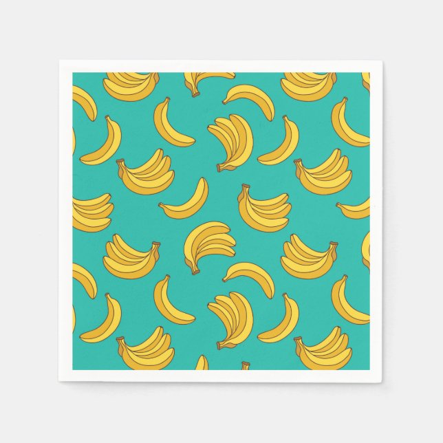 Banana Frucht Fun Muster Serviette (Vorderseite)