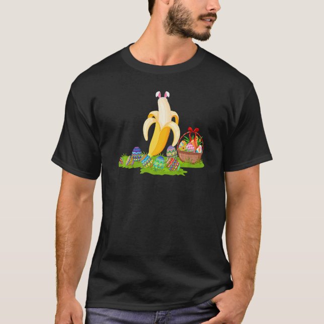 Banana Frucht Ostereier Jagd Bunny Banana Easte T-Shirt (Vorderseite)