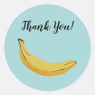 Banana Frucht Tropical Party Stickers