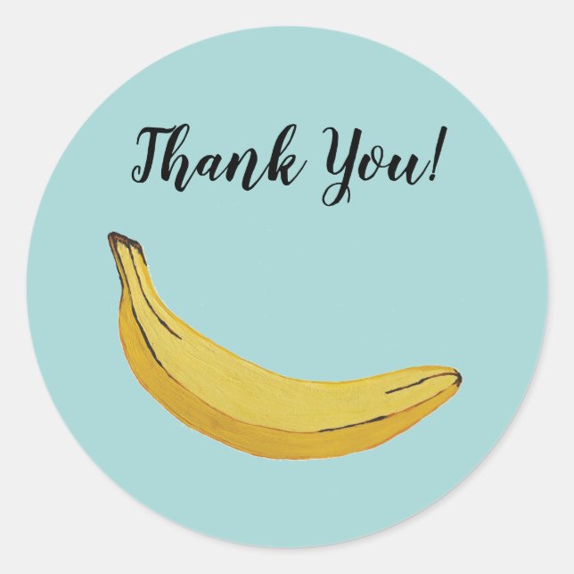 Banana Frucht Tropical Party Stickers (Vorderseite)