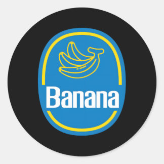Banana Fruit Lazy Halloween Runder Aufkleber