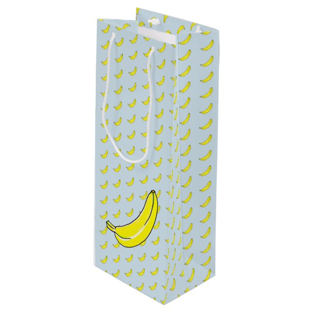 Banana Geschenktüte Für Weinflaschen (Vorderseite Schrägansicht)