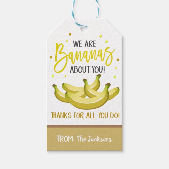 Banana Gift Tags Geschenkanhänger (Vorderseite)