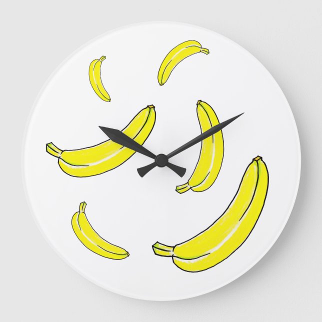 Banana Große Wanduhr (Vorderseite)