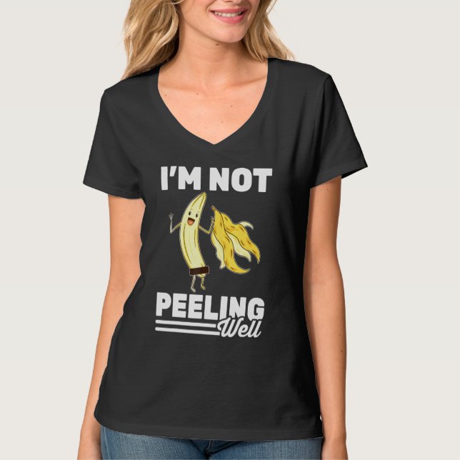 Banana Im Peeling nicht gut vegetarische Vegan T-Shirt (Vorderseite)